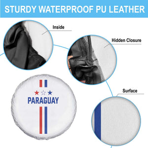 Paraguay Flag Soccer Jersey Style Graphic Spare Tire Cover Patriotic Paraguaya Pride Football Fans Sports Spirit TS02 Print Your Wear