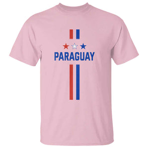 Paraguay Flag Soccer Jersey Style Graphic T Shirt Patriotic Paraguaya Pride Football Fans Sports Spirit TS02 Light Pink Print Your Wear