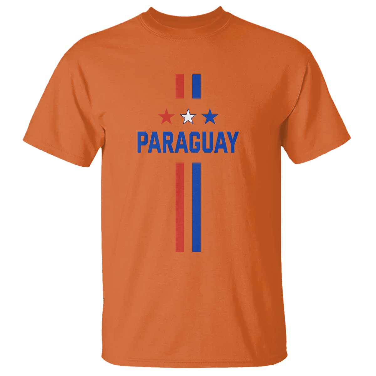Paraguay Flag Soccer Jersey Style Graphic T Shirt Patriotic Paraguaya Pride Football Fans Sports Spirit TS02 Orange Print Your Wear