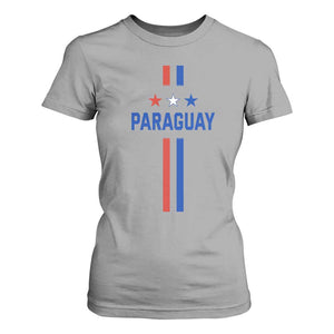 Paraguay Flag Soccer Jersey Style Graphic T Shirt For Women Patriotic Paraguaya Pride Football Fans Sports Spirit TS02 Sport Gray Print Your Wear