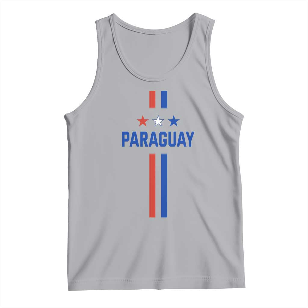 Paraguay Flag Soccer Jersey Style Graphic Tank Top Patriotic Paraguaya Pride Football Fans Sports Spirit TS02 Athletic Heather Print Your Wear