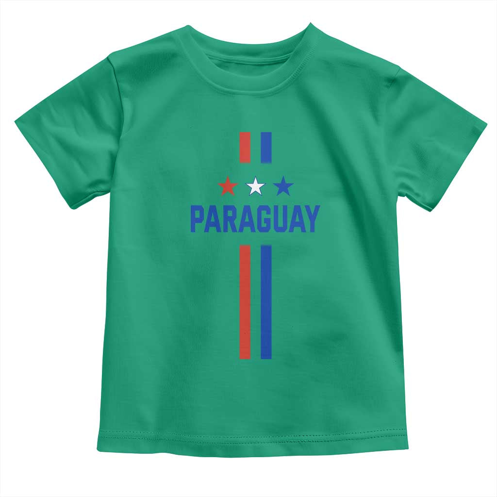Paraguay Flag Soccer Jersey Style Graphic Toddler T Shirt Patriotic Paraguaya Pride Football Fans Sports Spirit TS02 Irish Green Print Your Wear