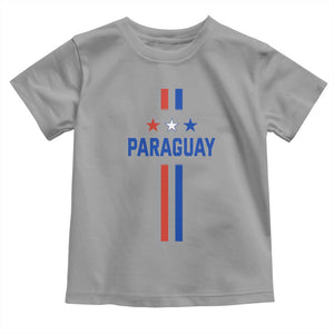 Paraguay Flag Soccer Jersey Style Graphic Toddler T Shirt Patriotic Paraguaya Pride Football Fans Sports Spirit TS02 Sport Gray Print Your Wear