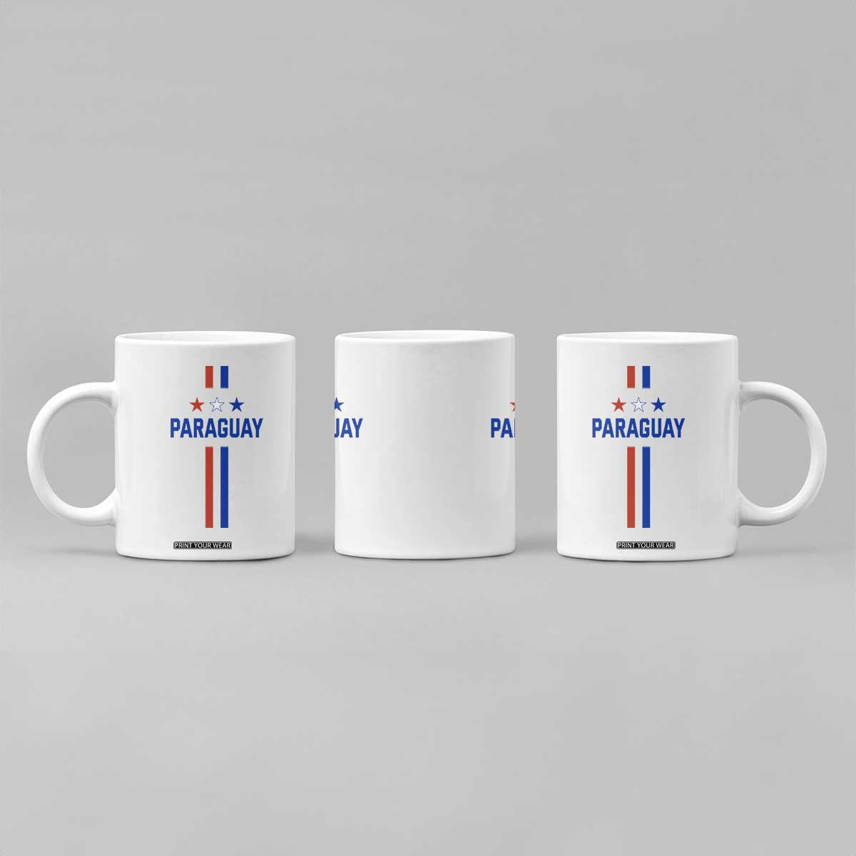 Paraguay Flag Soccer Jersey Style Graphic Coffee Mug Patriotic Paraguaya Pride Football Fans Sports Spirit TS02 Print Your Wear