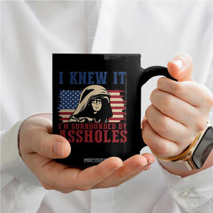 Funny I Knew It Im Surrounded by Axxholes Sci-fi Meme Coffee Mug Patriotic Space Parody USA Flag Sarcastic 1980s Movie Quote TS02 Print Your Wear