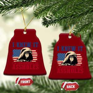 Funny I Knew It Im Surrounded by Axxholes Sci-fi Meme Ceramic Ornament Patriotic Space Parody USA Flag Sarcastic 1980s Movie Quote TS02 Print Your Wear