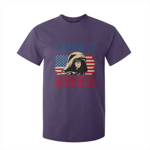 Funny I Knew It Im Surrounded by Axxholes Sci-fi Meme T Shirt For Kid Patriotic Space Parody USA Flag Sarcastic 1980s Movie Quote TS02 Purple Print Your Wear