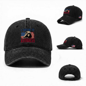 Funny I Knew It Im Surrounded by Axxholes Sci-fi Meme Washed Cotton Baseball Cap Patriotic Space Parody USA Flag Sarcastic 1980s Movie Quote TS02 Washed Cap Universal Fit Black Print Your Wear