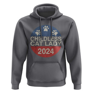 Childless Cat Lady 2024 Hoodie Vote Kamala Harris For President Retro Vintage TS02 Charcoal Print Your Wear