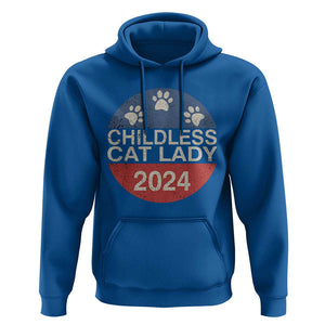 Childless Cat Lady 2024 Hoodie Vote Kamala Harris For President Retro Vintage TS02 Royal Blue Print Your Wear