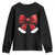 Red Coquette Bow Santa Retro Christmas Vibe Youth Sweatshirt TS02 Black Print Your Wear