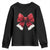 Red Coquette Bow Santa Christmas Vibe Youth Sweatshirt TS02 Black Print Your Wear