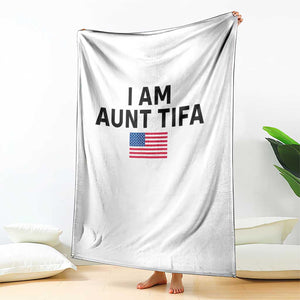 Funny I Am Aunt Tifa Throw Blanket Sarcastic Political Meme American Flag TS02 Print Your Wear