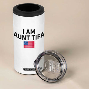 Funny I Am Aunt Tifa 4 in 1 Can Cooler Tumbler Sarcastic Political Meme American Flag TS02 Print Your Wear
