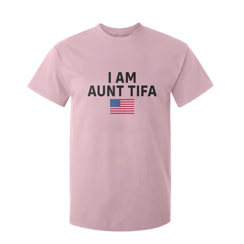 Funny I Am Aunt Tifa T Shirt For Kid Sarcastic Political Meme American Flag TS02 Light Pink Print Your Wear