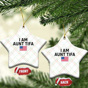 Funny Cat Selfie Bigfoot Xmas Sasquatch Ceramic Ornament Sarcastic Political Meme American Flag TS02 Print Your Wear