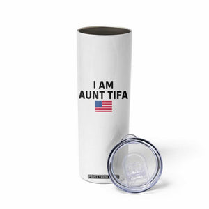 Funny I Am Aunt Tifa Skinny Tumbler Sarcastic Political Meme American Flag TS02 Print Your Wear