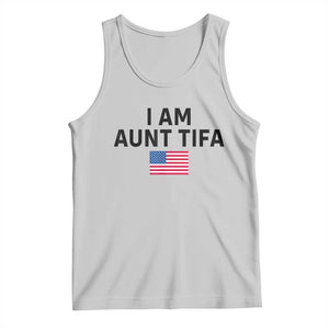 Funny I Am Aunt Tifa Tank Top Sarcastic Political Meme American Flag TS02 Ash Print Your Wear