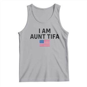 Funny I Am Aunt Tifa Tank Top Sarcastic Political Meme American Flag TS02 Athletic Heather Print Your Wear
