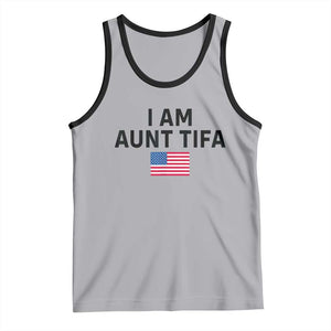 Funny I Am Aunt Tifa Tank Top Sarcastic Political Meme American Flag TS02 Athletic Heather Black Print Your Wear