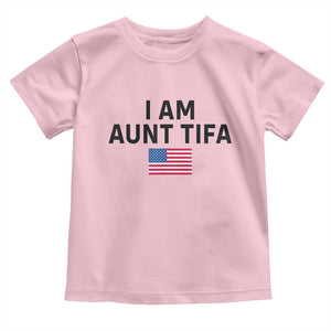 Funny I Am Aunt Tifa Toddler T Shirt Sarcastic Political Meme American Flag TS02 Light Pink Print Your Wear