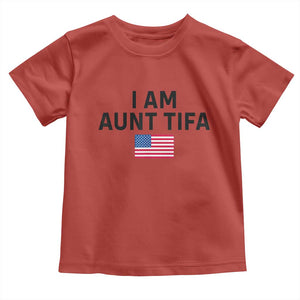 Funny I Am Aunt Tifa Toddler T Shirt Sarcastic Political Meme American Flag TS02 Red Print Your Wear