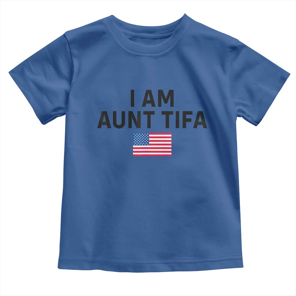 Funny I Am Aunt Tifa Toddler T Shirt Sarcastic Political Meme American Flag TS02 Royal Blue Print Your Wear