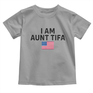 Funny I Am Aunt Tifa Toddler T Shirt Sarcastic Political Meme American Flag TS02 Sport Gray Print Your Wear