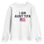 Funny I Am Aunt Tifa Youth Sweatshirt Sarcastic Political Meme American Flag TS02 White Print Your Wear