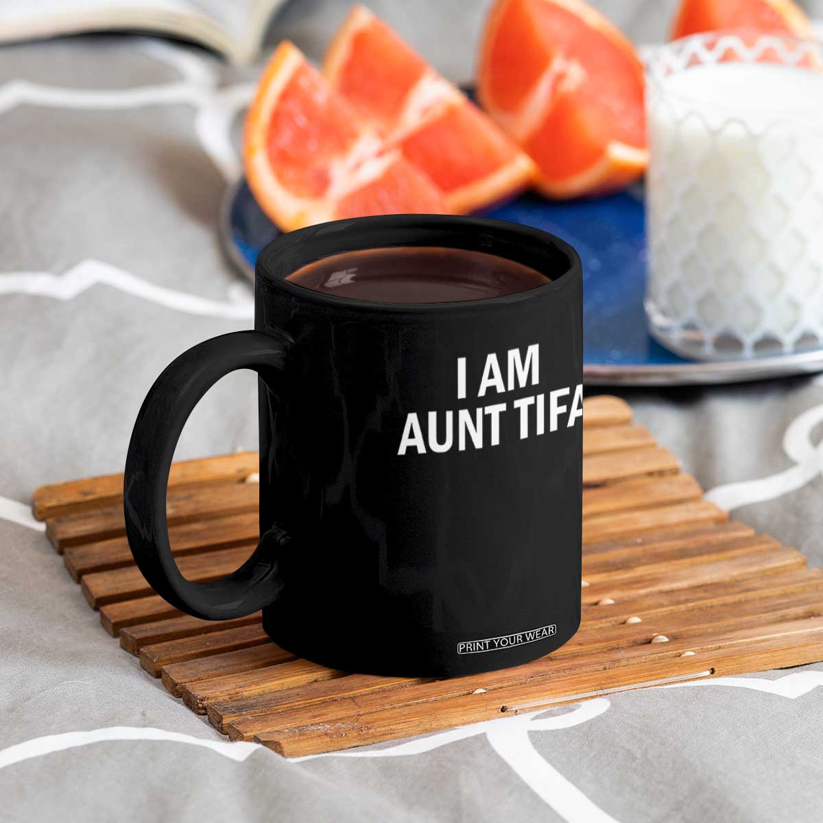 Funny I Am Aunt Tifa Coffee Mug Funny Political Sarcasm Patriotic Minimalist TS02 Print Your Wear