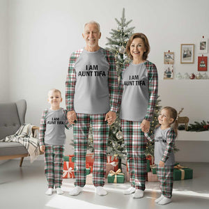 Funny I Am Aunt Tifa Plaid Pajama Set Sarcastic Political Satire Minimalist TS02 Christmas Plaid Print Your Wear