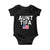 Aunt Tifa Baby Onesie Funny Political Sarcasm Patriotic American Flag TS02 Black Print Your Wear