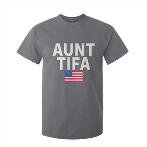Aunt Tifa T Shirt For Kid Funny Political Sarcasm Patriotic American Flag TS02 Charcoal Print Your Wear