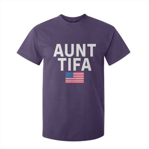 Aunt Tifa T Shirt For Kid Funny Political Sarcasm Patriotic American Flag TS02 Purple Print Your Wear