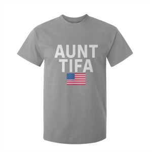 Aunt Tifa T Shirt For Kid Funny Political Sarcasm Patriotic American Flag TS02 Sport Gray Print Your Wear