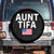 Aunt Tifa Spare Tire Cover Funny Political Sarcasm Patriotic American Flag TS02 No hole Black Print Your Wear