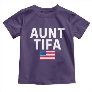 Aunt Tifa Toddler T Shirt Funny Political Sarcasm Patriotic American Flag TS02 Purple Print Your Wear