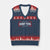 Aunt Tifa V-Neck Knit Sweater Vest Funny Political Sarcasm Patriotic TS02 Navy Red Print Your Wear