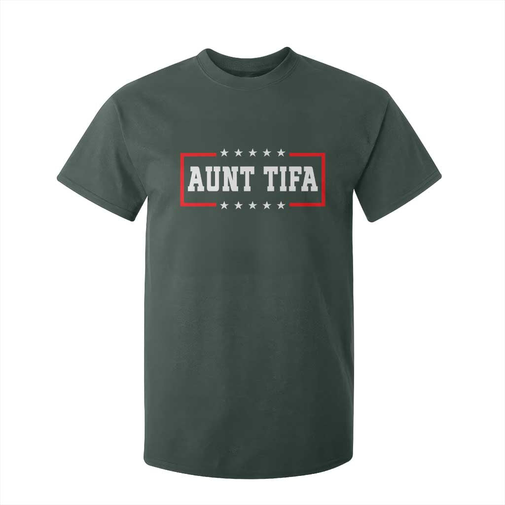 Aunt Tifa T Shirt For Kid Funny Political Sarcasm Patriotic TS02 Dark Forest Green Print Your Wear