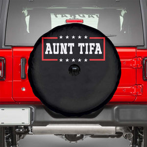 Aunt Tifa Spare Tire Cover Funny Political Sarcasm Patriotic TS02 Black Print Your Wear