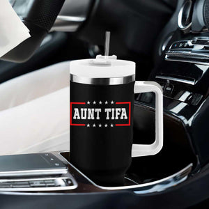 Aunt Tifa Tumbler With Handle Funny Political Sarcasm Patriotic TS02 Print Your Wear