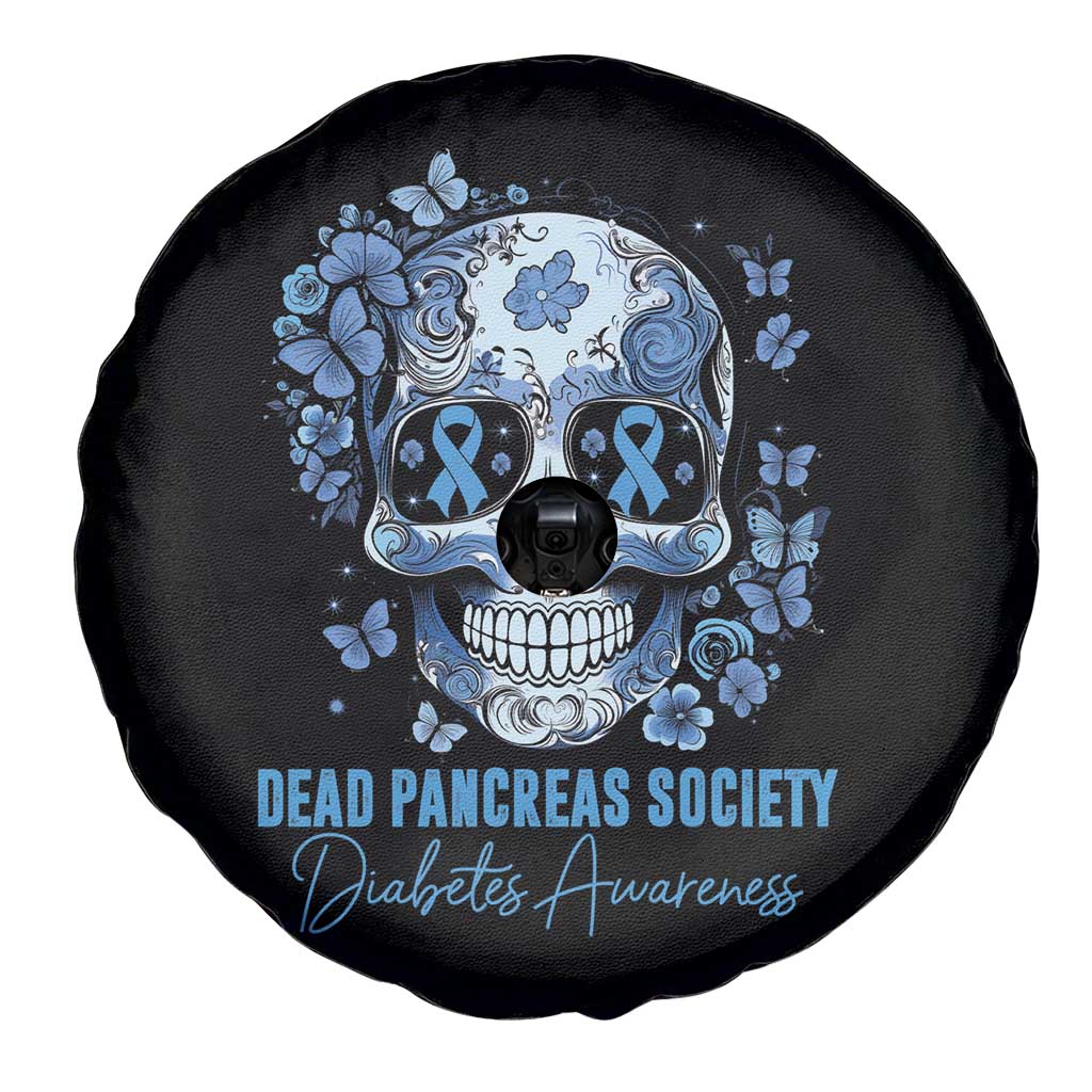 Blue Sugar Skull Diabetes Awareness Spare Tire Cover Dead Pancreas Society TS02 Print Your Wear
