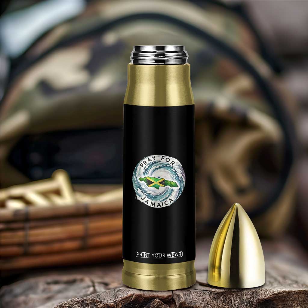 Pray For Jamaica Hurricane Support Bullet Tumbler Strong Island Map and Storm Graphic TS02 Print Your Wear