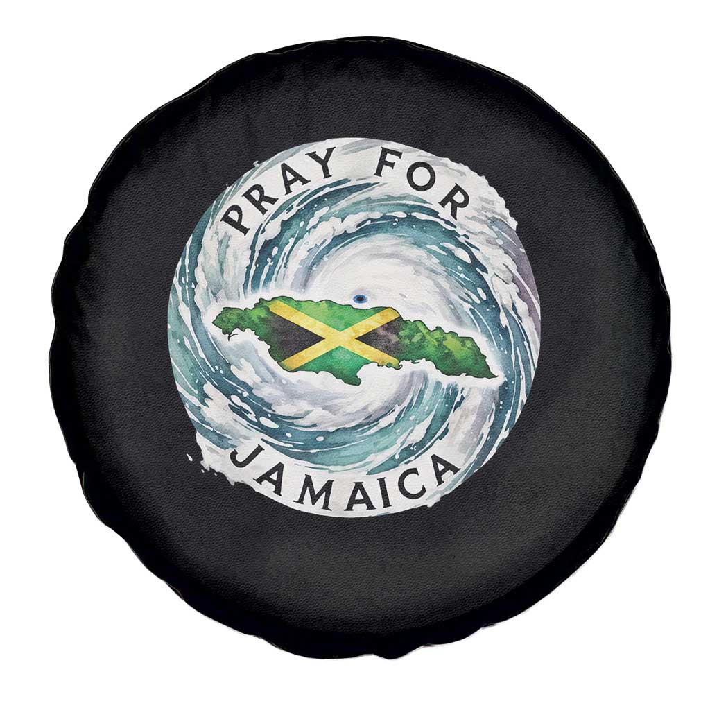 Pray For Jamaica Hurricane Support Spare Tire Cover Strong Island Map and Storm Graphic TS02 Print Your Wear