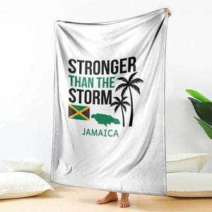 Stronger Than The Storm Jamaica Throw Blanket Resilience and Hope Hurricane Awareness TS02 Print Your Wear