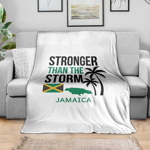 Stronger Than The Storm Jamaica Throw Blanket Resilience and Hope Hurricane Awareness TS02 Print Your Wear