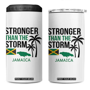 Stronger Than The Storm Jamaica 4 in 1 Can Cooler Tumbler Resilience and Hope Hurricane Awareness TS02 One Size: 16 oz White Print Your Wear