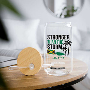 Stronger Than The Storm Jamaica Glass Can Resilience and Hope Hurricane Awareness TS02 Print Your Wear