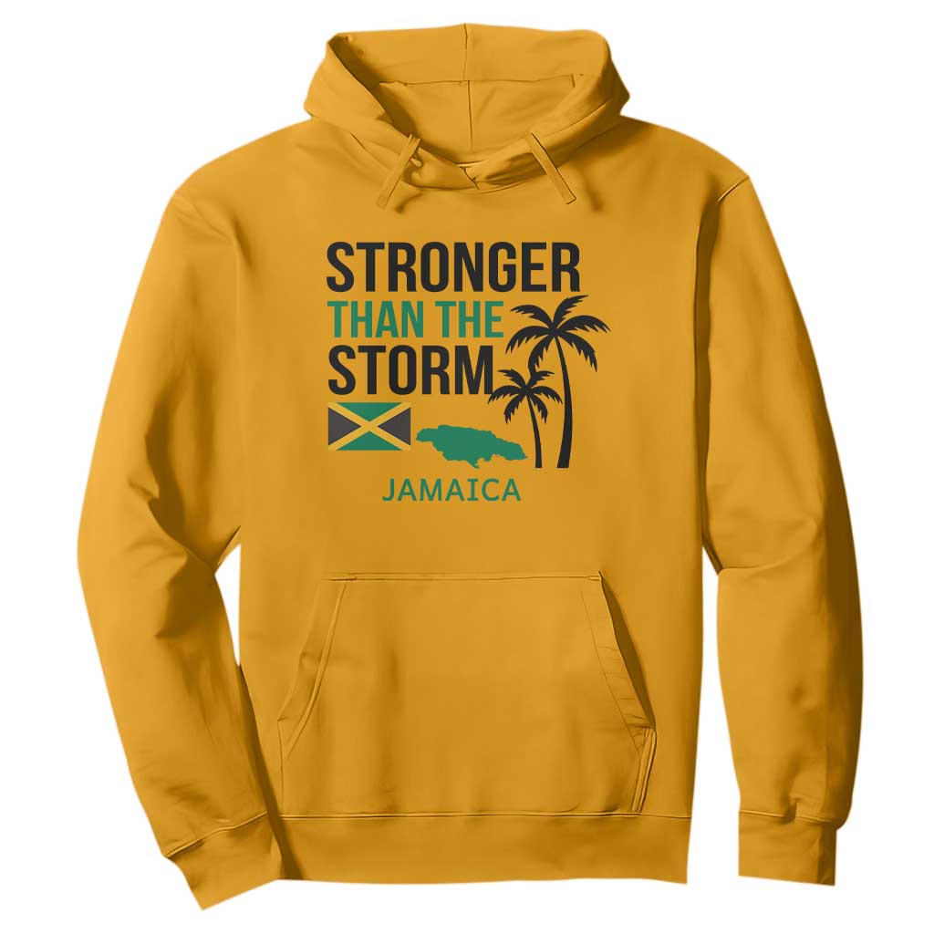 Stronger Than The Storm Jamaica Hoodie Resilience and Hope Hurricane Awareness TS02 Gold Print Your Wear