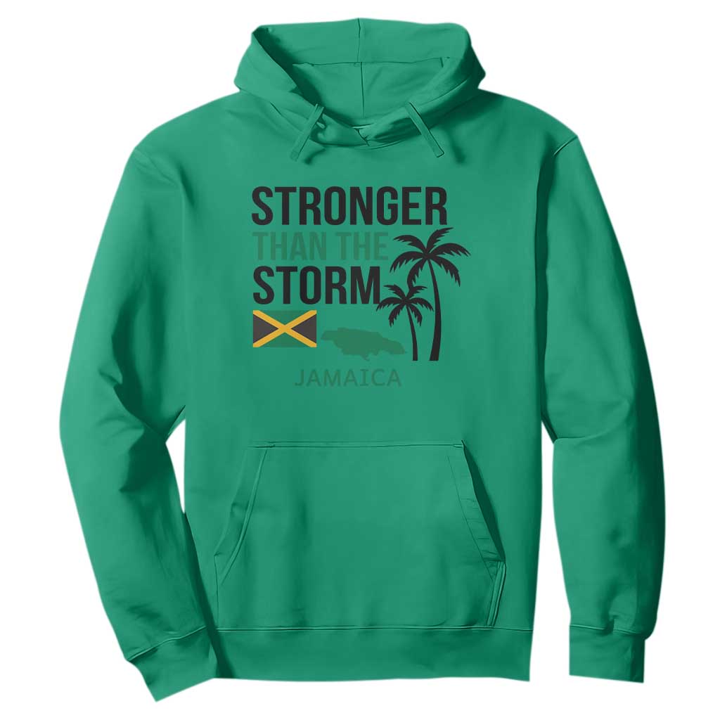 Stronger Than The Storm Jamaica Hoodie Resilience and Hope Hurricane Awareness TS02 Irish Green Print Your Wear